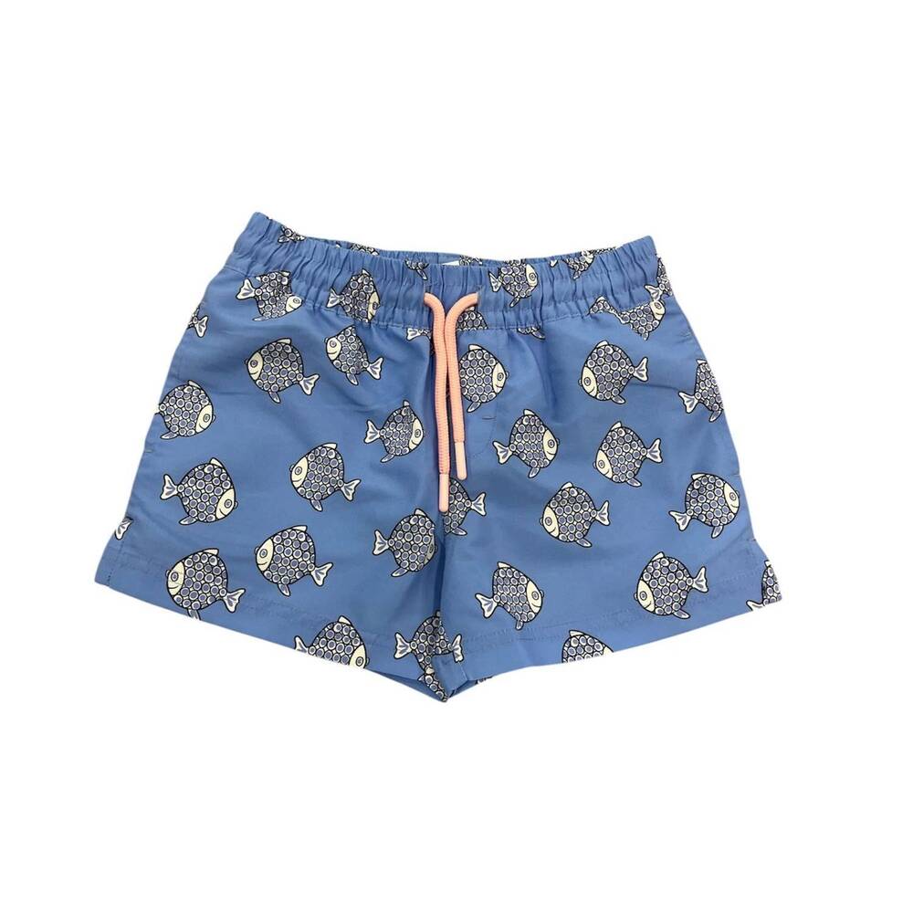 NEW THE BEAUFORT BONNET COMPANY kids' tortola trunks in little fishes